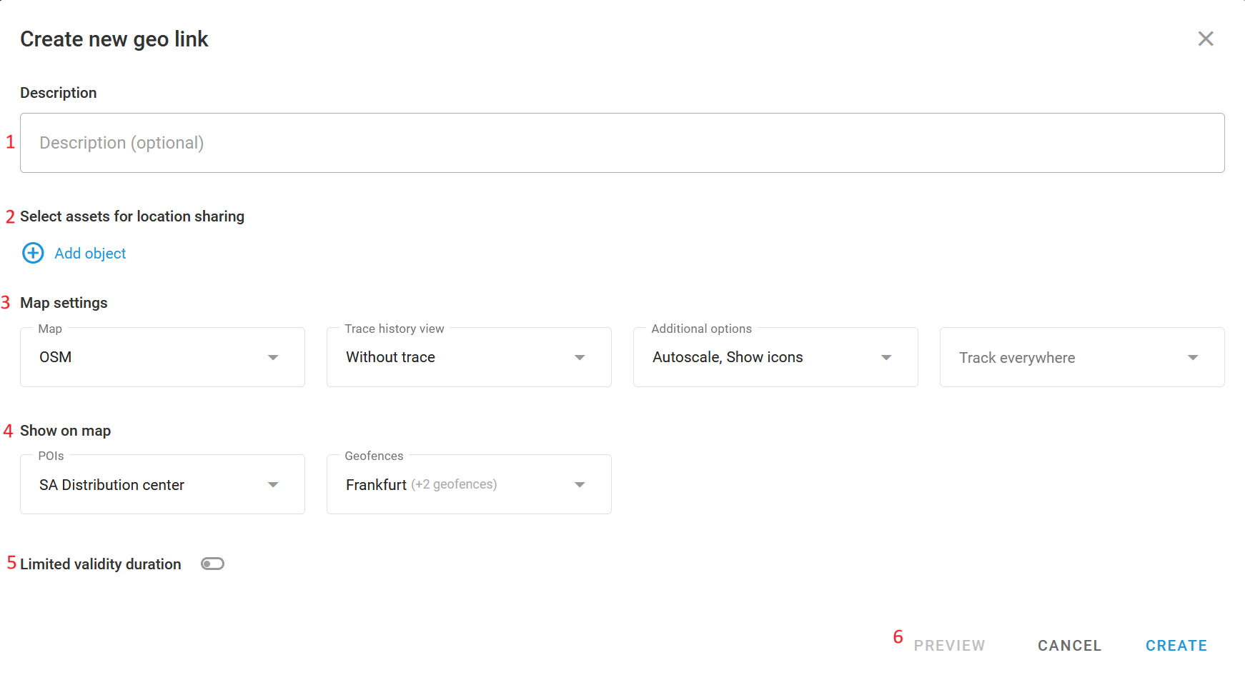 Creating a geo link
